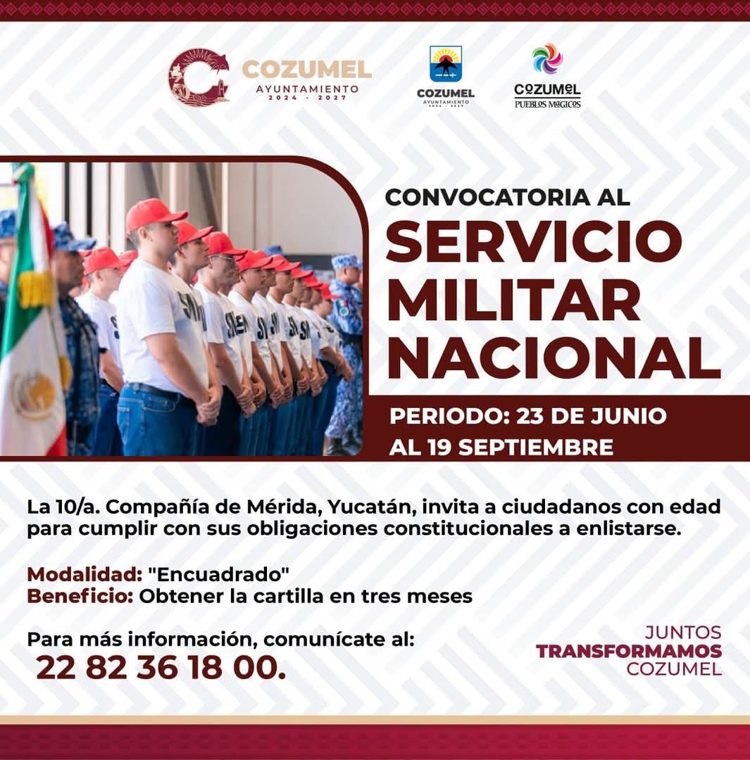 ¡Atención jóvenes de Cozumel! 🇲🇽🪖