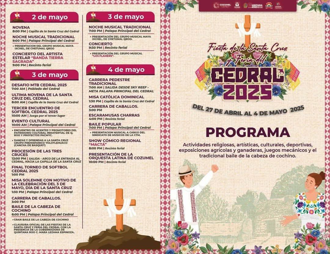INVITADOS TODOS A LA FIESTA DE LA SANTA CRUZ Y FERIA DEL CEDRAL