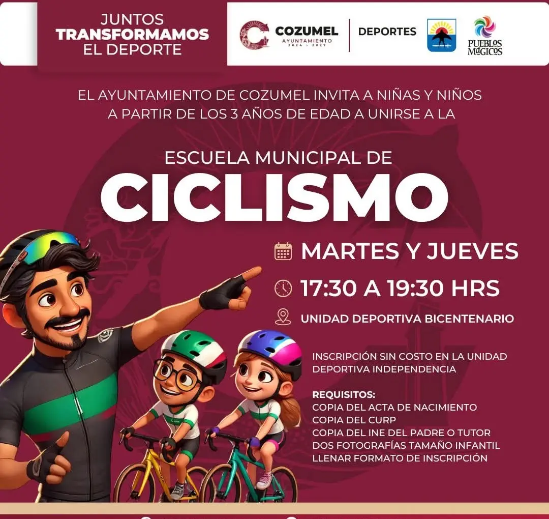 INSCRIPCIONES ABIERTAS PARA LA ESCUELA MUNICIPAL DE CICLISMO!