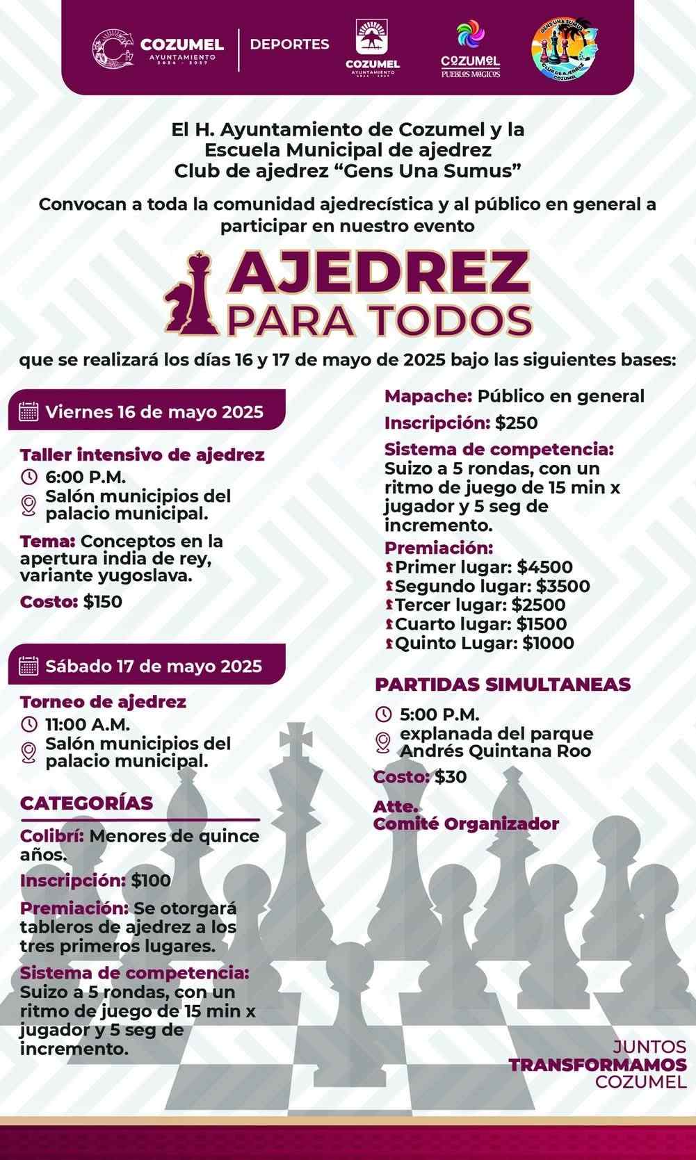 PREPARATE PARA MOVER LAS PIEZAS EN UN GRAN EVENTO