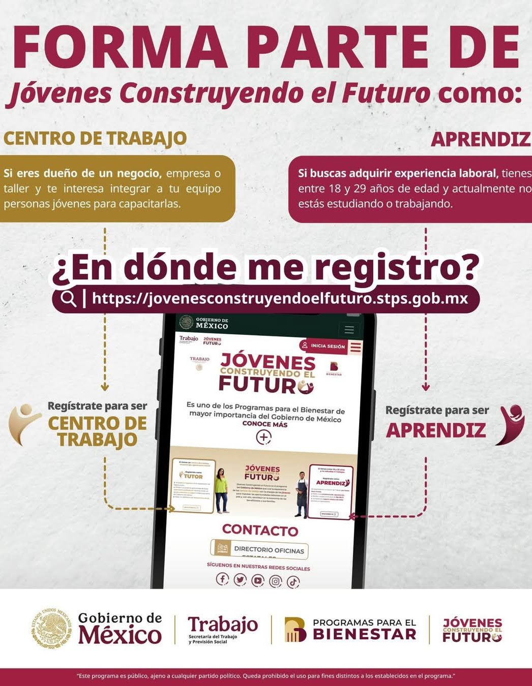 FORMA PARTE DEL PROGRAMA JÓVENES CONSTRUYENDO EL FUTURO