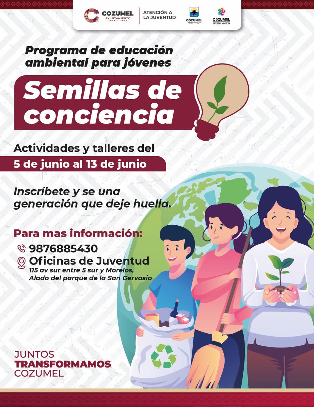 Jóvenes ¡Llegó el momento de actuar por nuestro planeta!