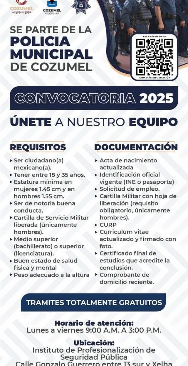 CONVOCATORIA POLICÍA MUNICIPAL 2025 👮♂️❗️SERVIR Y PROTEGER 🫡