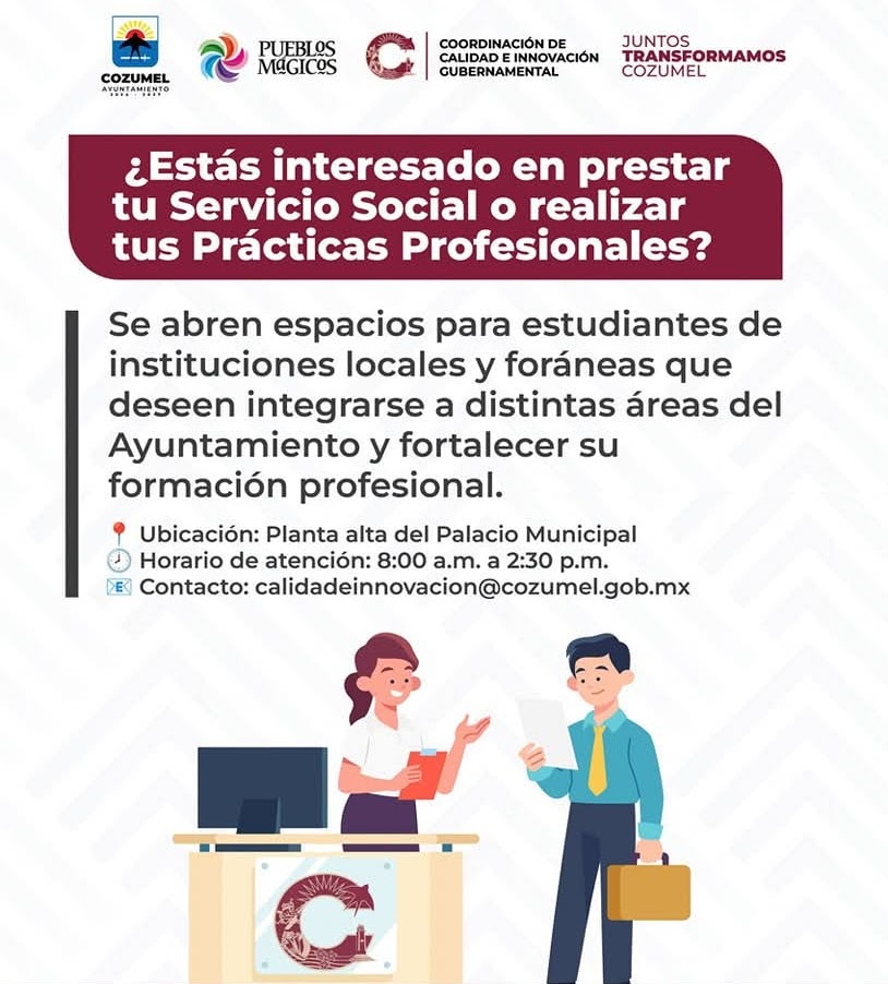 atencion ¡unete al ayuntamiento de cozumel!