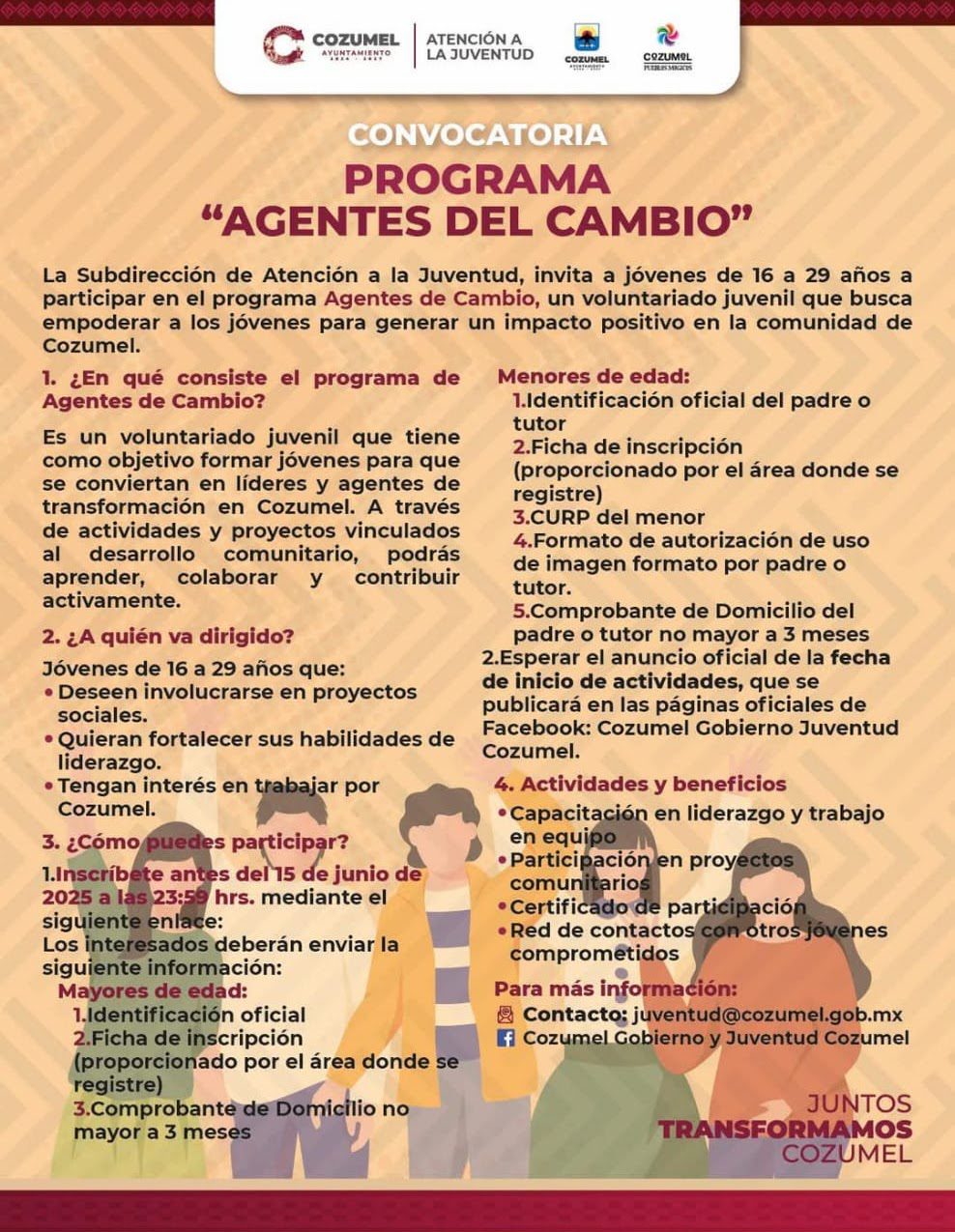¡atencion juventudes de cozumel!