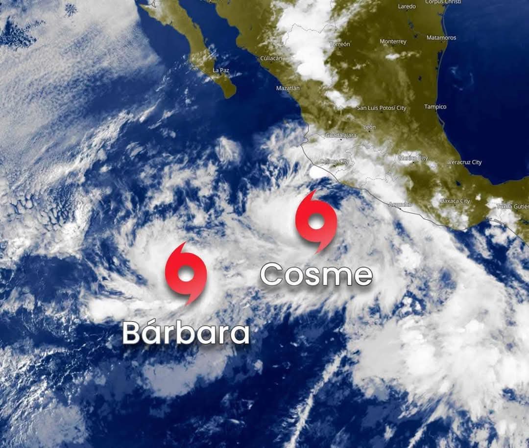 EL PACÍFICO EN ALERTA POR DOS TORMENTAS TROPICALES.