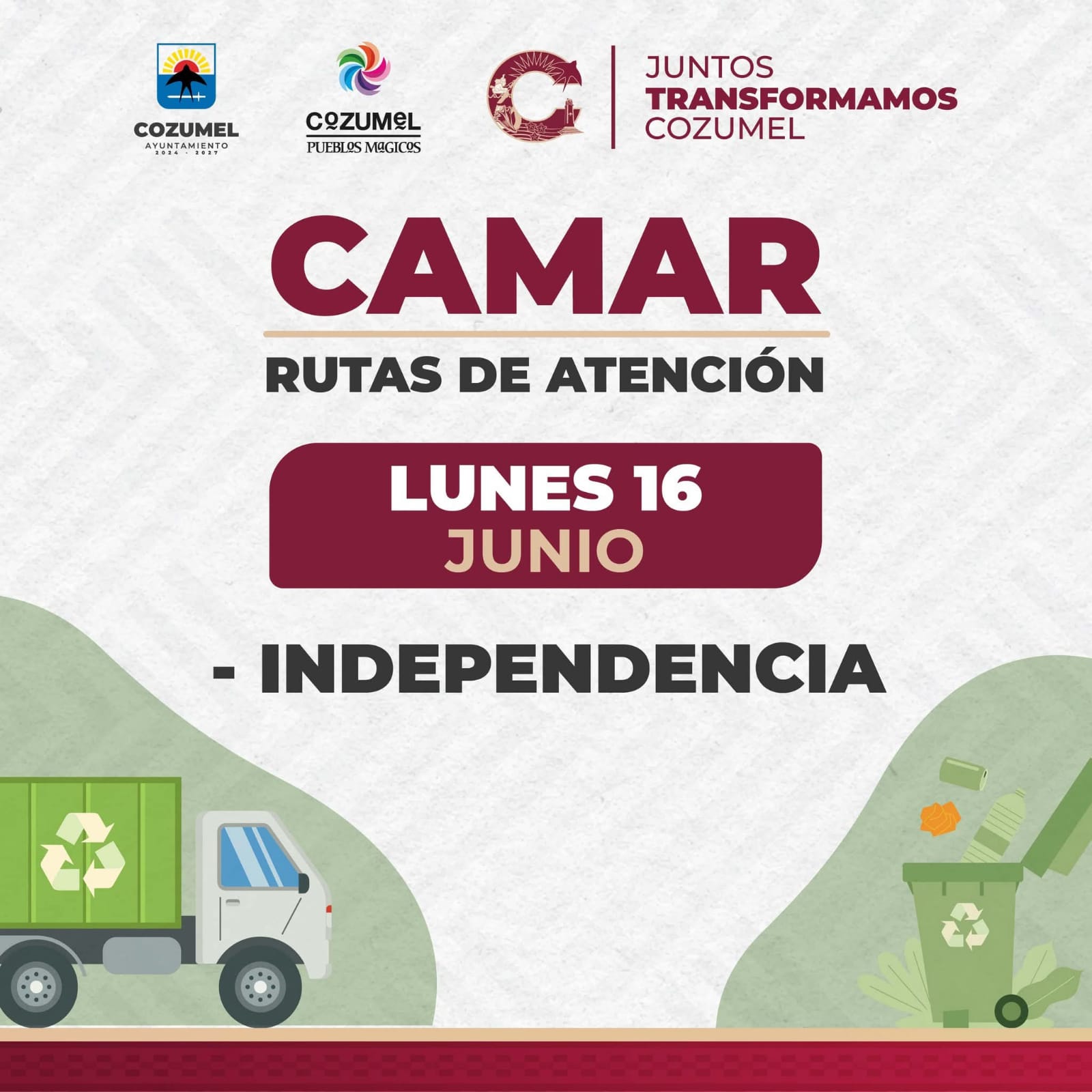 ⚠ ¡Atención vecinos! de COZUMEL ⚠ Saca TUS CACHARROS