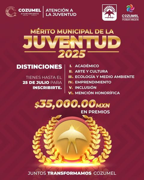¡𝐄𝐥 𝐌𝐞́𝐫𝐢𝐭𝐨 𝐌𝐮𝐧𝐢𝐜𝐢𝐩𝐚𝐥 𝐝𝐞 𝐥𝐚 𝐉𝐮𝐯𝐞𝐧𝐭𝐮𝐝 𝟐𝟎𝟐𝟓 𝐲𝐚 𝐞𝐬𝐭𝐚́ 𝐚𝐪𝐮𝐢́!
