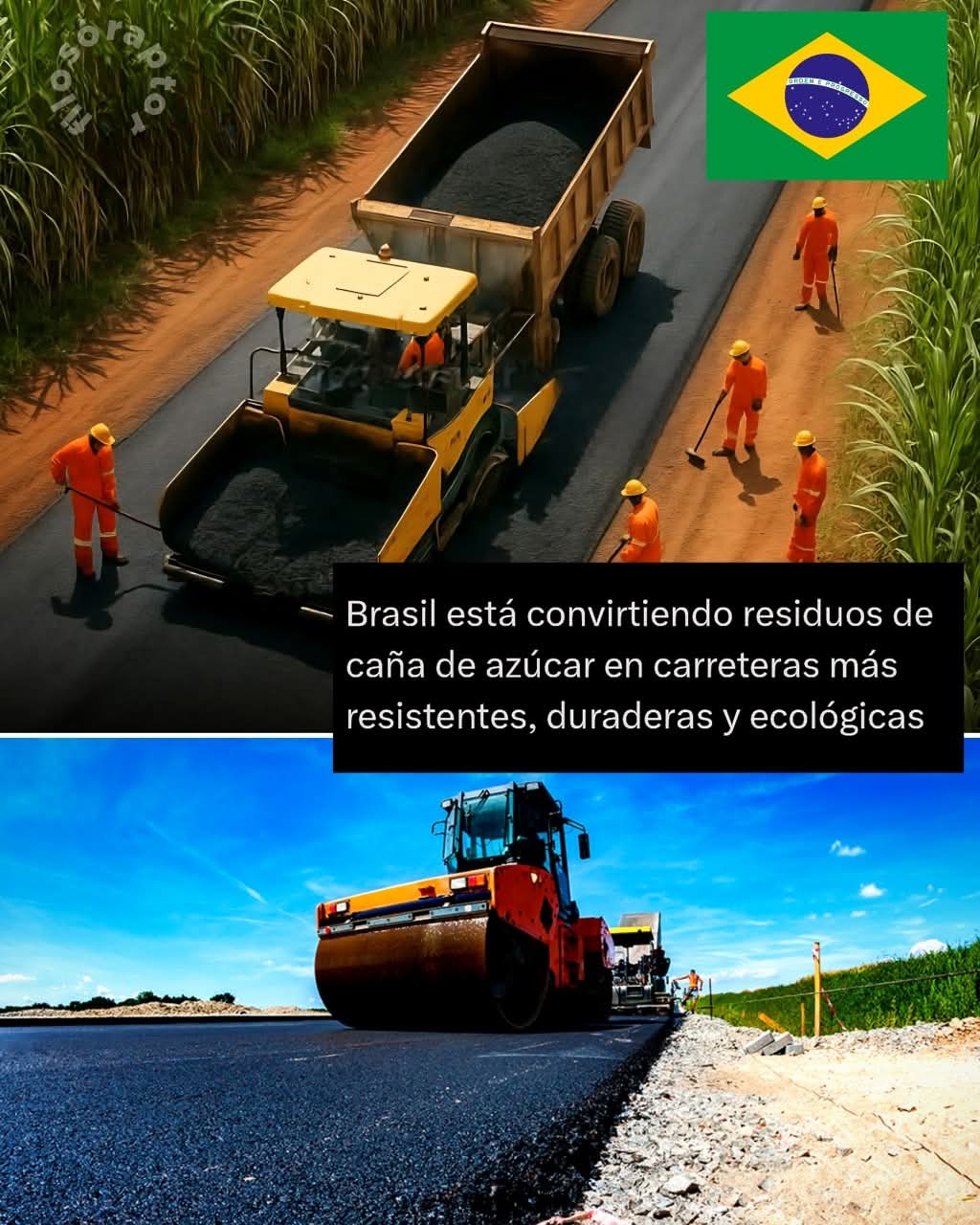 INCREÍBLE: BRASIL CONSTRUYE SUS CARRETERAS CON CAÑA DE AZÚCAR 👏