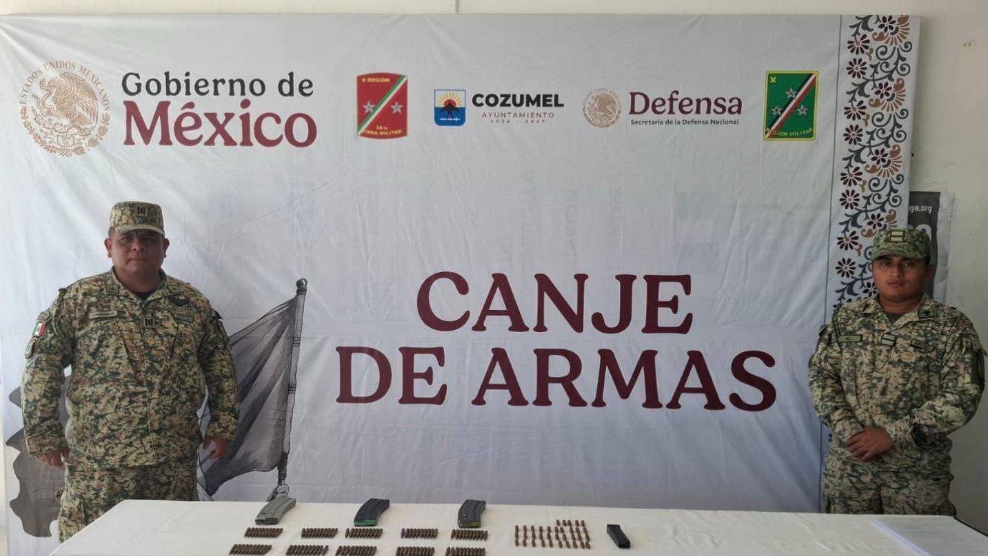 SIGUE LA BUENA RACHA EN EL CANJE DE ARMAS EN COZUMEL