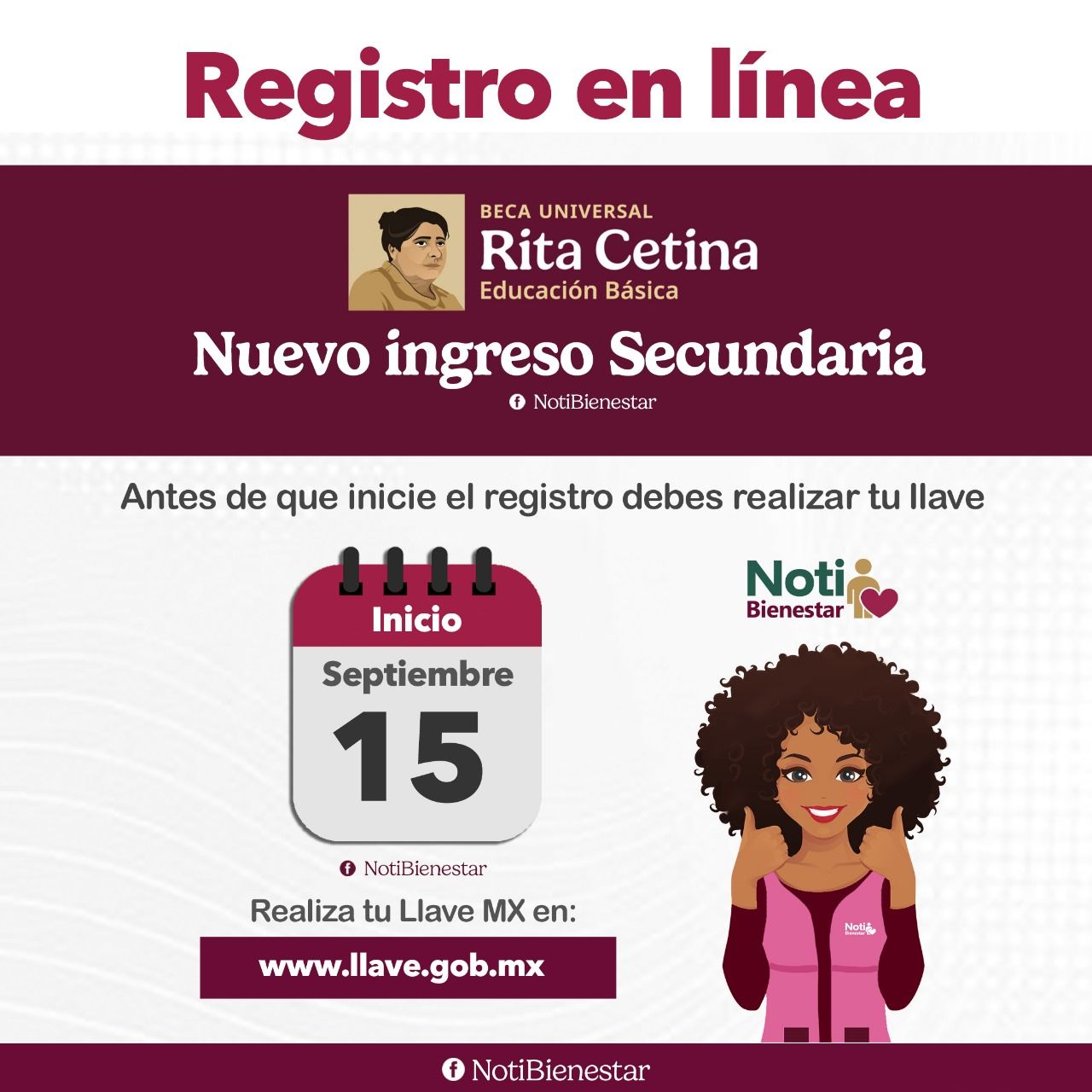 ✅ Registro en línea 15 de septiembre solo secundaria 🇲🇽 #BecaRitaCetina