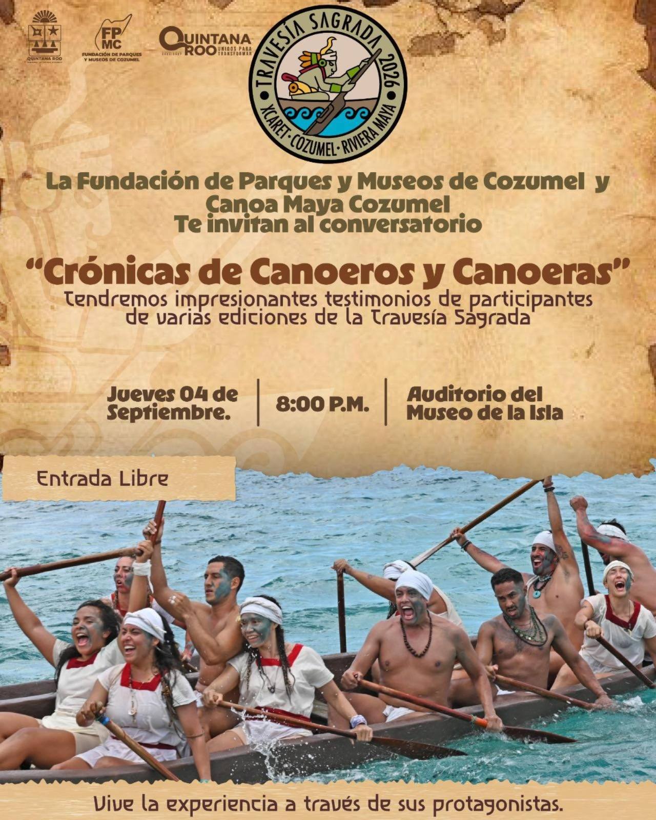 Realizará FPMC y Grupo Canoa Maya conversatorio “Crónicas de Canoeros y Canoeras” en el Museo de la Isla