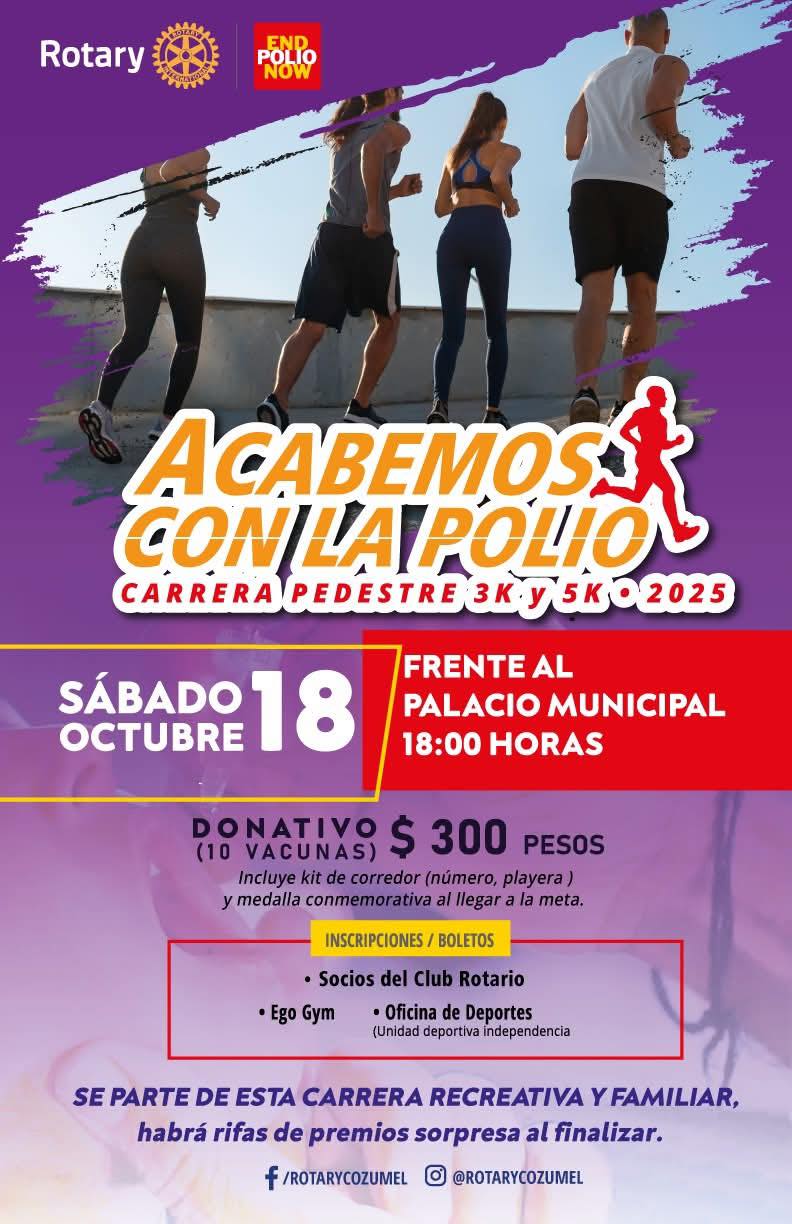 ¡Corre con propósito, corre por un mundo sin polio!