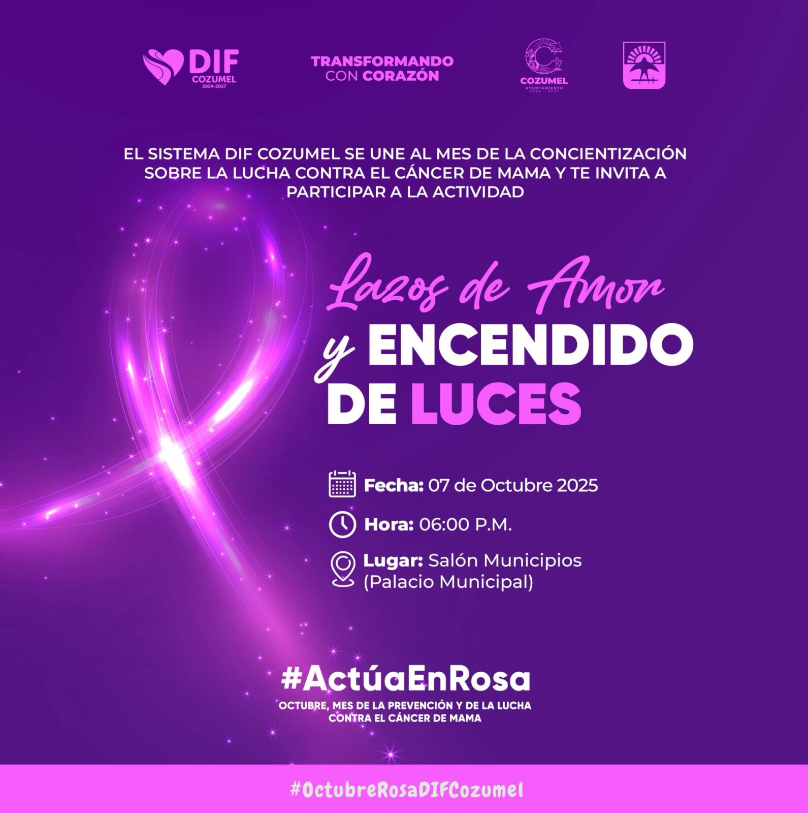 INVITADOS AL ENCENDIDO DE LUCES DE LUCHA CONTRA EL CANCER