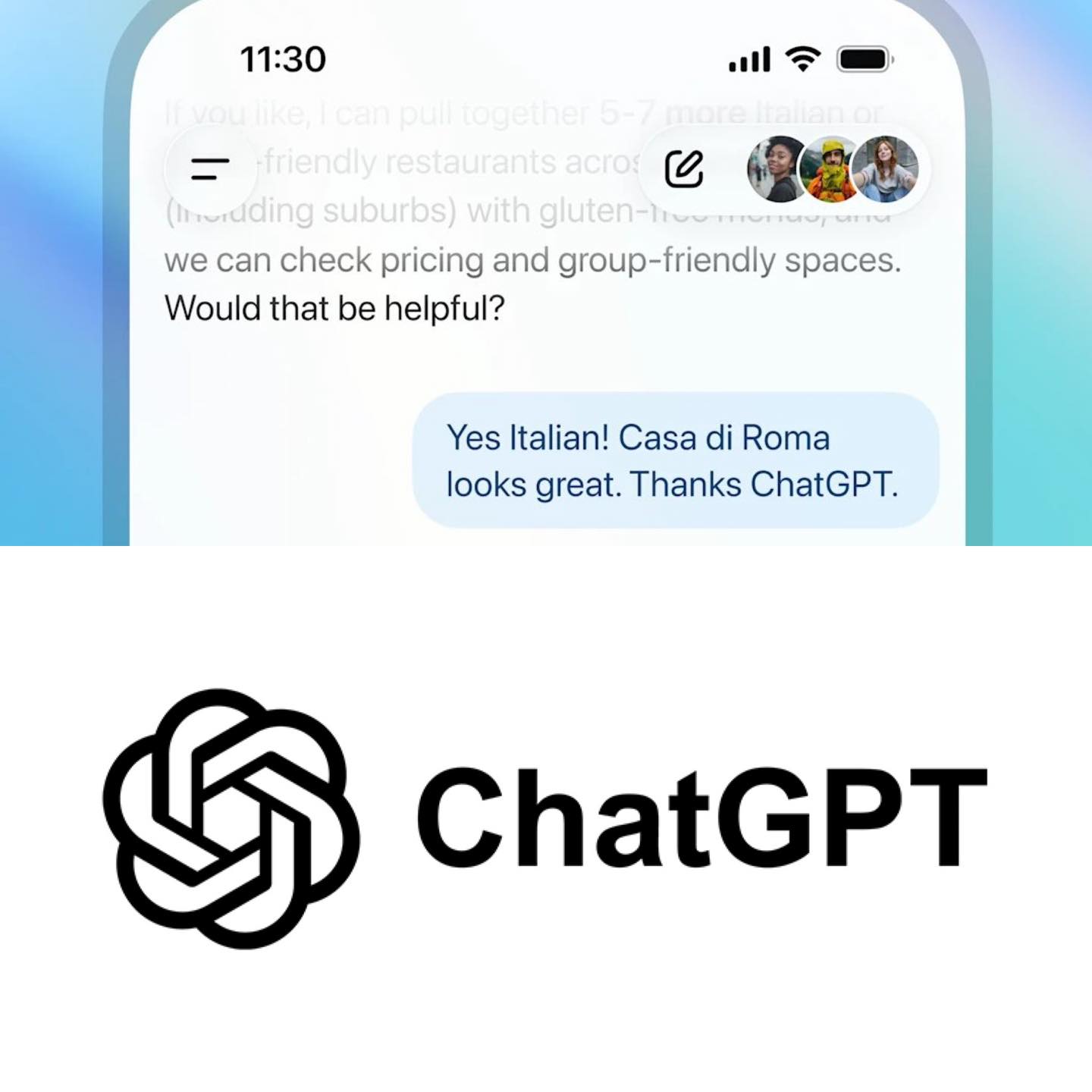 De último momento: ChatGPT está implementando una nueva función de chat grupal.