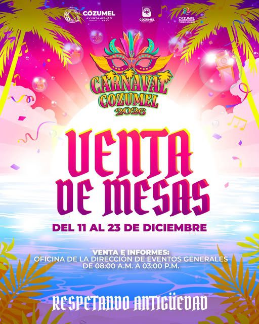 🎉✨¡El Carnaval Cozumel 2026 está cada vez más cerca!