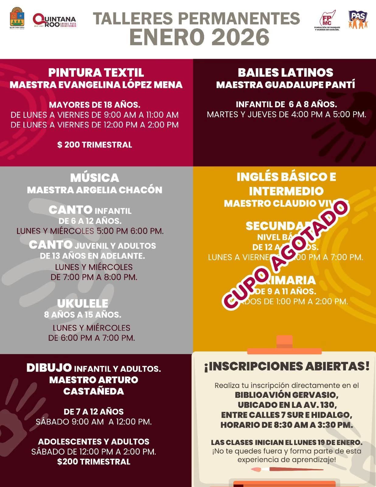 📚✂️🎨 Todavía puedes inscribirte a los #talleres en el #BiblioAvión Gervasio.