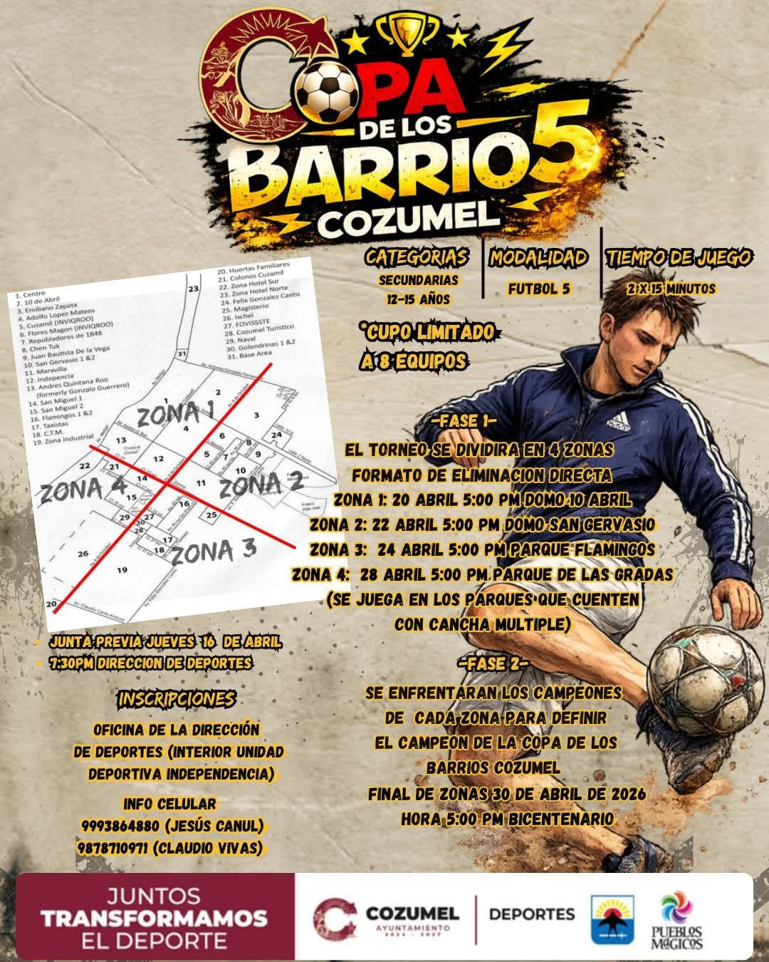 ⚽🔥 ¡SE PRENDE COZUMEL! EL “MUNDIALITO” LLEGA A LOS BARRIOS 🏆🌴