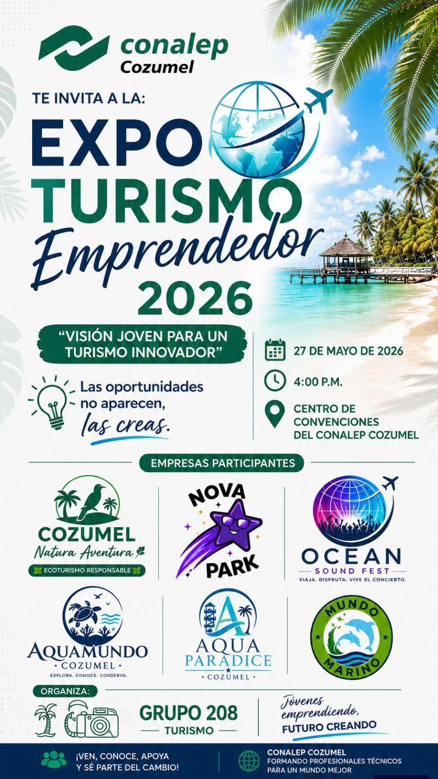 EXPO TURISMO EMPRENDEDOR 2026 EN CONALEP COZUMEL