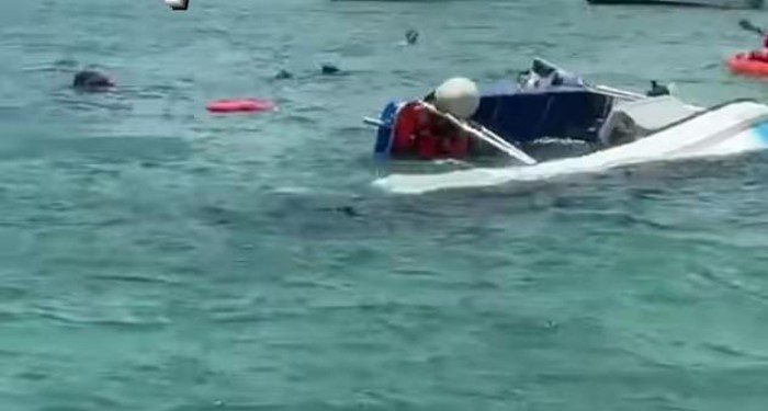 Se hunde embarcación en Cozumel, por sobrecupo