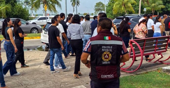 Activan protocolo sísmico en Quintana Roo tras temblor en Chiapas