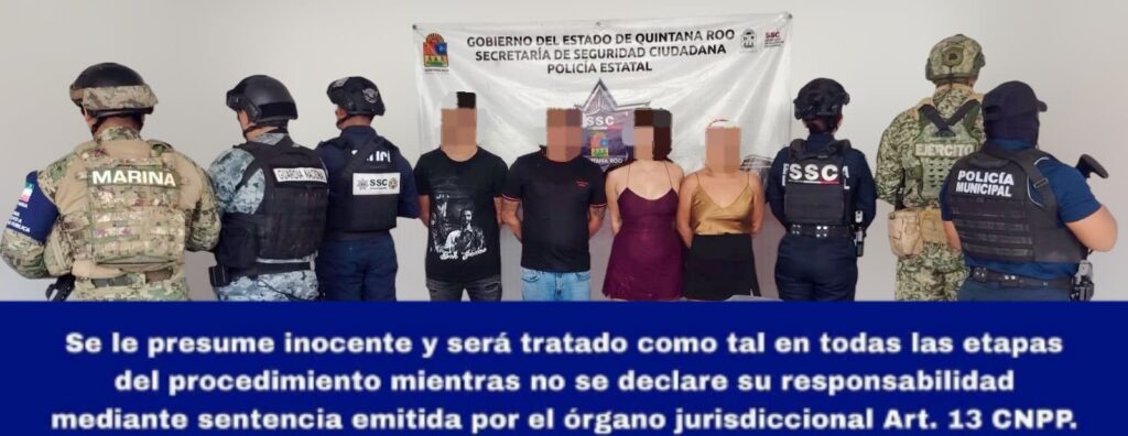 Caen cuatro personas en Cozumel con 76 bolsitas con presunta marihuana